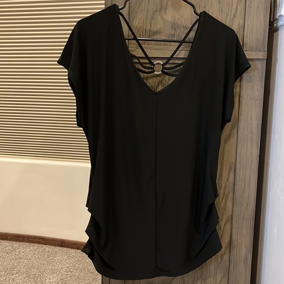 Black blouse with feature back piece, size medium - Picture 2 of 2